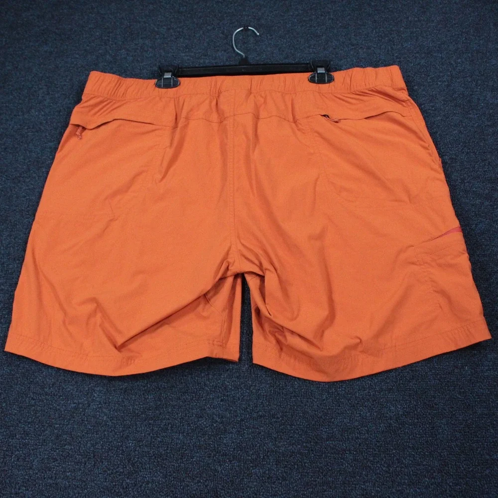 LL Bean Shorts Men XXL Cresta Cargo Hiking Outdoors Nylon Spandex Orange Active